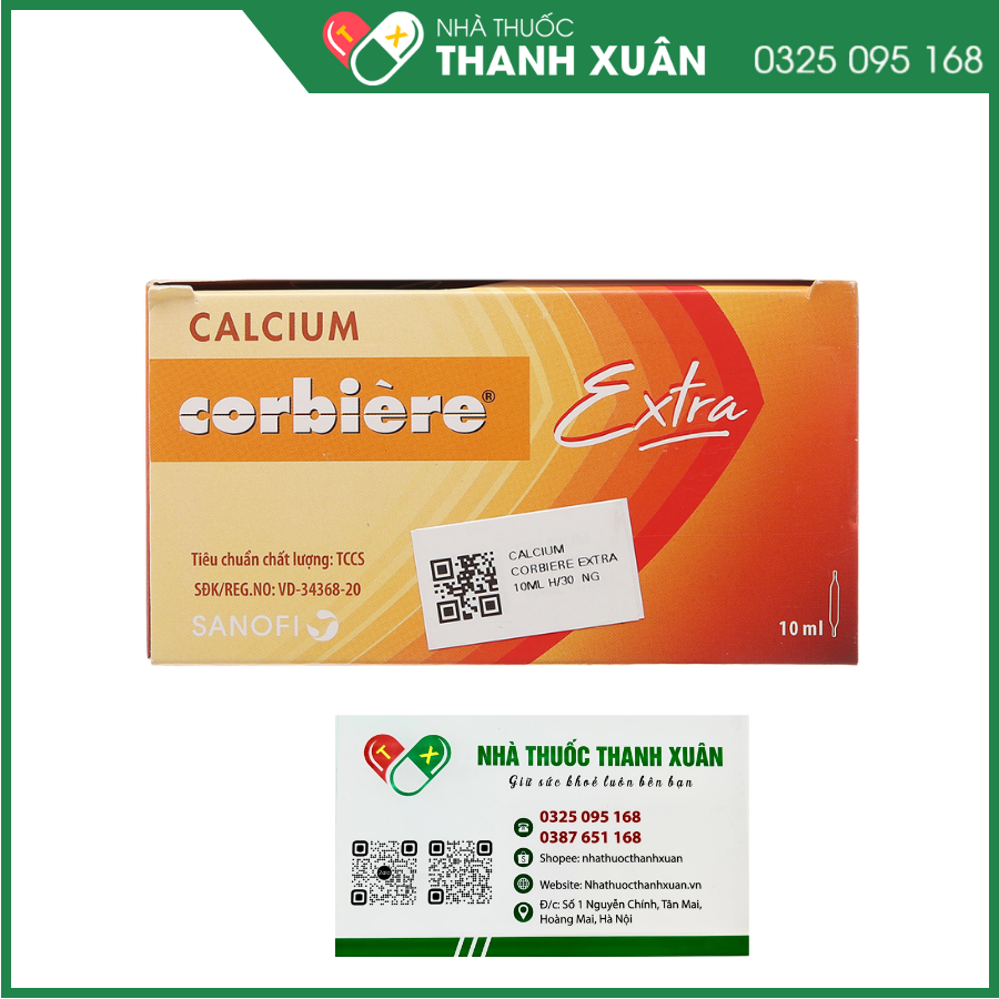 Calcium Corbière Extra bổ sung calci, điều trị loãng xương, còi xương